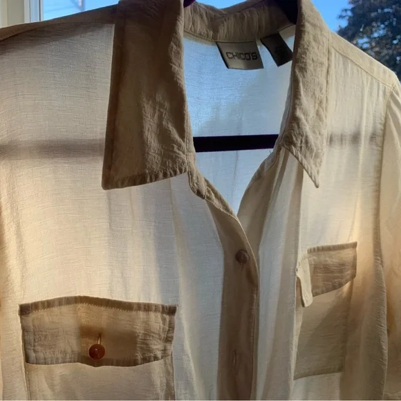 Silk Chicos Button Up Blouse 2 - Picture 8 of 11